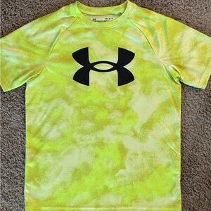 Under Armour Kids Youth Large Lime Green Short Sleeve T-Shirt